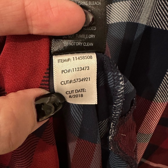 TORRID 0 0X XL Red Blue White Black Plaid Long Kimono Tunic R $69 - Picture 9 of 13